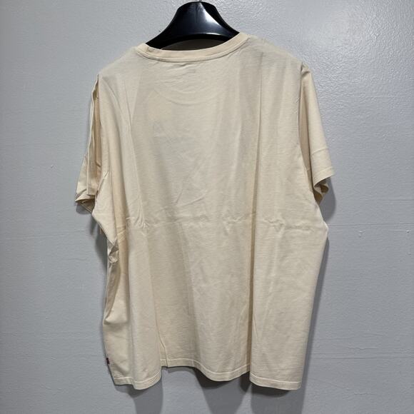 Levi's Womens Perfect Logo Short-Sleeve T-Shirt Top Plus Size 3X Beige Tee - Picture 4 of 11